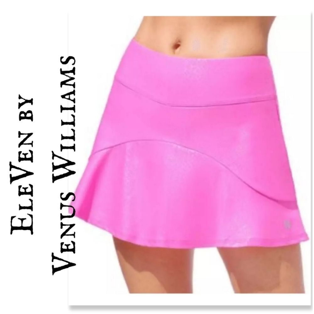 NWT EleVen by Venus Williams Moon Desert Fuschia Snake Ruffle Tennis Skirt